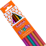 Colorful shiny HB triangular pencils with matching eraser pack of 12 smooth writing kids school Pakistan