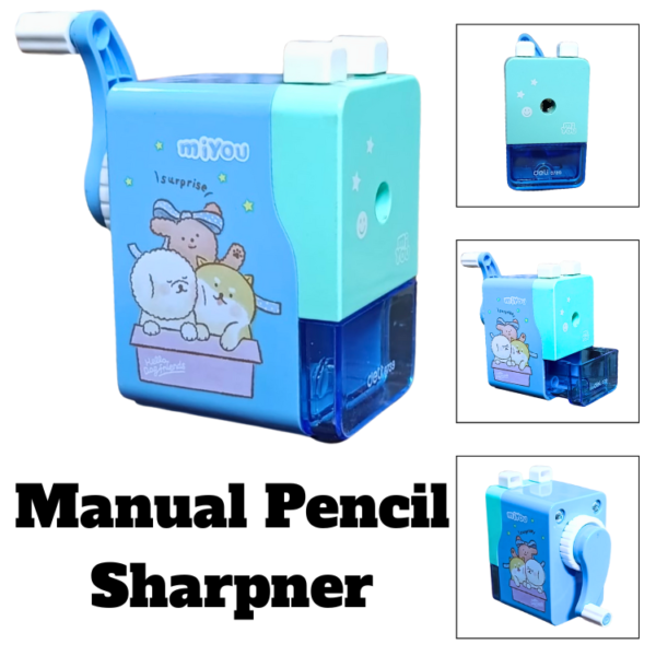 Premium Manual Pencil Sharpener – Cartoon Design for Kids