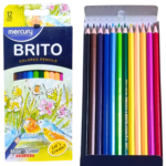 Mercury Brito 12pcs colored pencils set premium quality school drawing pencils