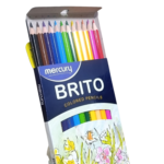 Mercury Brito 12pcs colored pencils set premium quality school drawing pencils