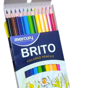 Mercury Brito 12pcs colored pencils set premium quality school drawing pencils