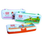 Pack of 3 premium quality kids pencil box cartoon plastic pencil case boys girls school stationery storage random colors designs Pakistan