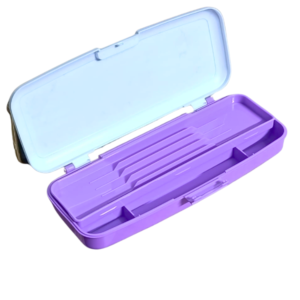 Pack of 3 premium quality kids pencil box cartoon plastic pencil case boys girls school stationery storage random colors designs Pakistan