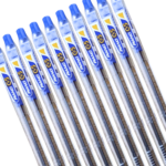 PIANO G5 retractable ball pens pack of 10 blue 0.8mm smooth writing ballpoint pens