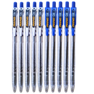 Piano Silk blue ball pens smooth writing needle point ballpoint pens school office students Pakistan