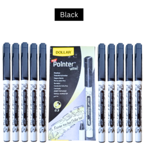 Pointer Wow 0.3mm Pack of 10 – Blue & Black Fine Tip Pen