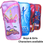 Character themed stationery pouch large capacity zipper pencil case for boys and girls