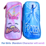 Character themed stationery pouch large capacity zipper pencil case for boys and girls