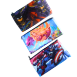 3 pcs cartoon geometry pouch set cute zipper pencil cases for kids school stationery