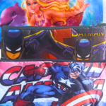 3 pcs cartoon geometry pouch set cute zipper pencil cases for kids school stationery