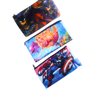 3 pcs cartoon geometry pouch set cute zipper pencil cases for kids school stationery