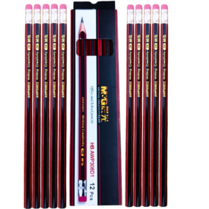 Premium HB lead pencils with eraser for kids pack of 12 smooth writing school daily use Pakistan