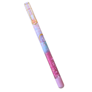 Premium cute cartoon girl glitter fountain pen pink glitter barrel smooth writing school girls gift Pakistan