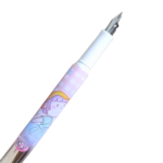 Premium cute cartoon girl glitter fountain pen pink glitter barrel smooth writing school girls gift Pakistan