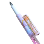 Premium cute cartoon girl glitter fountain pen pink glitter barrel smooth writing school girls gift Pakistan