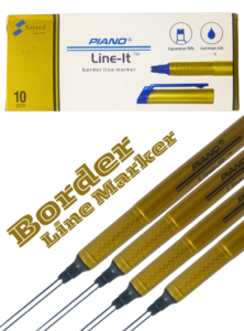 Pack of 10 PIANO Dual Tip Fine Line Border Markers