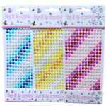 Premium quality 3 pcs multi-color beads sticker sheets DIY art craft decoration pack