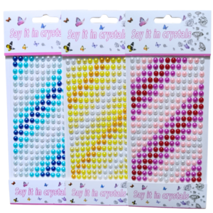 Premium quality 3 pcs multi-color beads sticker sheets DIY art craft decoration pack