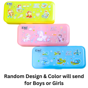 Fancy character geometry box pencil case for kids school stationery box