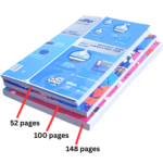 High quality school register 52 100 148 pages writing register students school office random design Pakistan