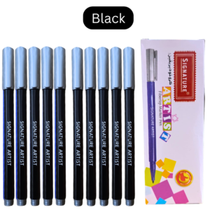 Signature Artist Fiber-Tip Markers 10pcs – Blue & Black