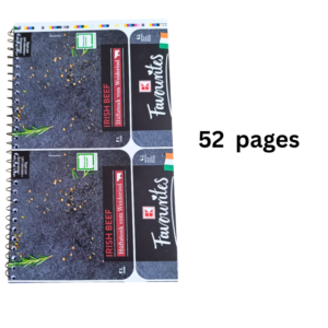 Premium quality school spiral register 52 100 148 pages spiral binding school college university random design Pakistan