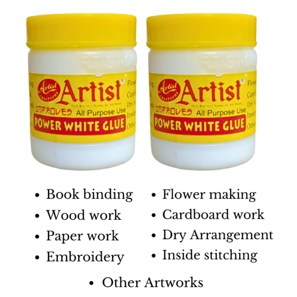 Pack of 2 Artist Power white glue multipurpose craft adhesive paper wood cardboard book binding DIY school Pakistan