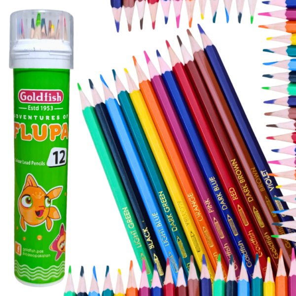 Flupa colour pencils 12 pcs drawing and coloring pencil set for kids and students