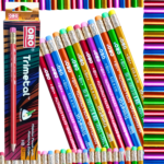 ORO Trimetal lead pencils pack of 12 premium HB smooth dark writing drawing school pencils