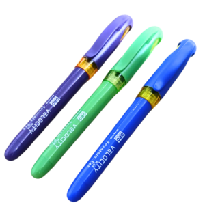ORO Velocity fountain pens pack of 3 smooth writing refillable ink pens colorful set
