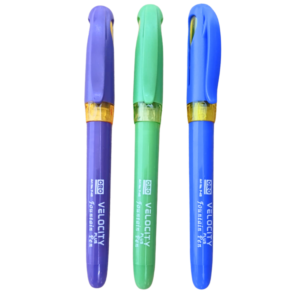 ORO Velocity fountain pens pack of 3 smooth writing refillable ink pens colorful set