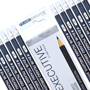 Picasso Executive HB lead pencils with eraser pack of 12 premium graphite smooth writing school office Pakistan