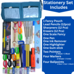Fancy pack of 12 school stationery items complete kids school supply set