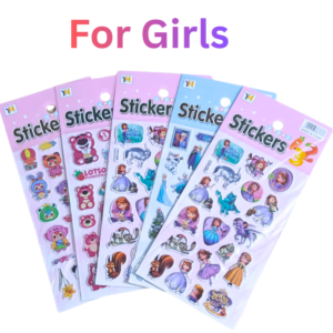 Pack of 5 happy stickers boys girls different characters notebook diary craft random Pakistan
