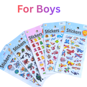 Pack of 5 happy stickers boys girls different characters notebook diary craft random Pakistan