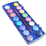 Pack of 16 premium water colors set multi-color vibrant non-toxic watercolor paints kids students artists Pakistan