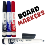 Pack of 3 Refillable Whiteboard Markers – Red Blue Black