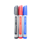 Pack of 3 Refillable Permanent Markers – Red Blue Black