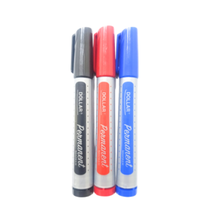 Pack of 3 Refillable Permanent Markers – Red Blue Black