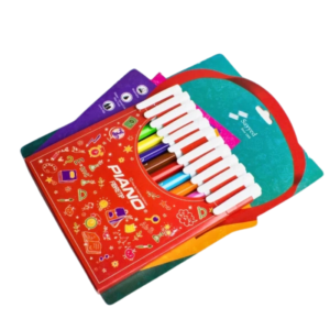 Piano Fiber Tip Color Markers 12 Pack – Vibrant Colors