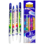 2X erasing ink corrector pens blue ink erasers pack of 5