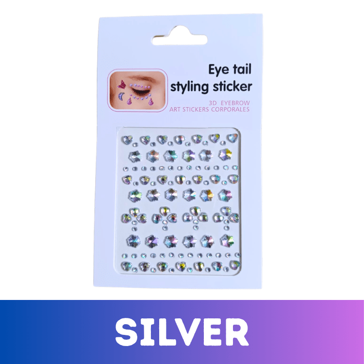 Crystal Eye Gem Face Stickers 3D Pearl Rhinestone Girls