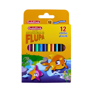 Flupa 12 Pcs Coloured Pencils Half Size – Stylish Set