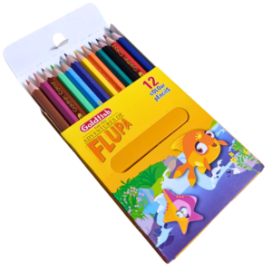 Flupa 12 Pcs Coloured Pencils Half Size – Stylish Set