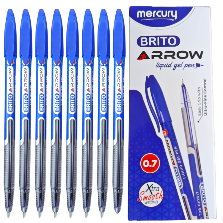 Mercury Brito Arrow gel pens 0.7mm blue ink smooth writing pens