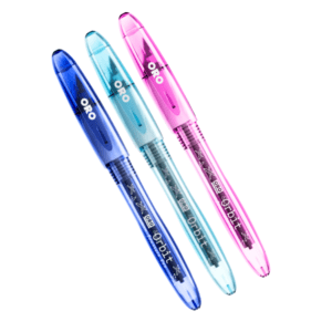 ORO Orbit fountain pens pack of 3 smooth writing refillable ink pens