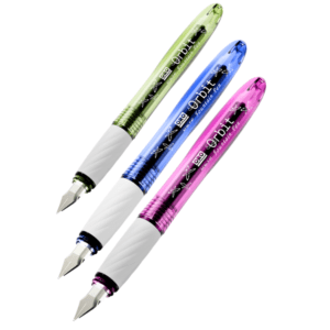 ORO Orbit fountain pens pack of 3 smooth writing refillable ink pens