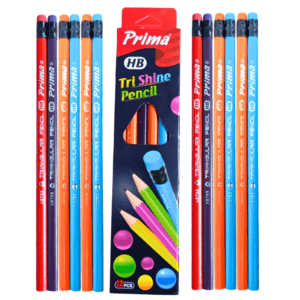 Prima Tri Shine HB Pencil Box 12 Pcs – Triangular Grip