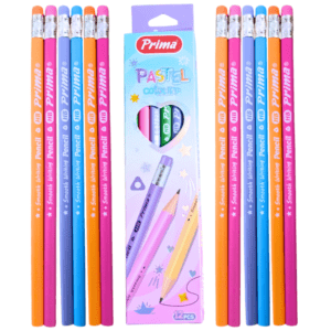 Prima Pastel HB Triangular Pencils 12 Pcs – Kids School