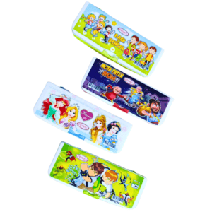 Kids Cartoon Plastic Pencil Box – Boys Girls Random Design